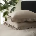 Meeallhome  Comforter Set  Vintage Ruffle Bed Set 200*200cm/50*75cm*2 Wheat-colored image 3