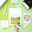 Ohuhu Alcohol Markers - AP Certified, Refillable, 40 Colours, Chisel & Fine Dual Tips for Artists & Adult Colouring image 9