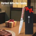 YOTSUBA 13cm Chef's Knife | High-Carbon Steel Ultra-Sharp Blade (Rockwell Hardness 56, 14° Blade) | Rosewood Handle | Hand-Forged Kitchen Cutlery image 8