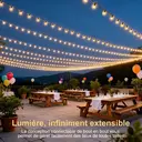 VIVREAL G40 Guirlande lumineuse solaire USB 25+1 LED en cuivre et ABS - 15 m image 5