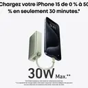 Anker Nano Batterie externe 10 000 mAh avec câble USB-C intégré, Puissance maximale PD 30 W, 1 port USB-C et 1 port USB-A, Compatible iPhone 16 Pro Max/15/14/13/12, MacBook, Galaxy, iPad, AirPods image 1