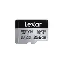 Lexar Silver Plus 256GB Micro SD Card up to 205MB/s, MicroSDXC UHS-I Flash Memory Card with Adapter, C10, U3, A2, V30, Full HD, 4K UHD, High Speed TF Card for Drone, Action Camera, Handheld Consoles image 0