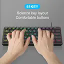 MageGee TS91 60% Wired Gaming Keyboard, QWERTY US layout, RGB Backlit 61 Key Ultra-Compact Keyboard, TS91 Ergonomic Waterproof Mechanical Feeling Office Computer Keyboards for PC, MAC, PS4, Xbox ONE Gamer(Black) image 5