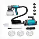 Tilswall Shark 800 HVLP Elektrische Farbspritzpistole mit 1300ml Behälter, 120 DIN-s elektrische Sprühpistole mit 4 Düsen und 3 Sprühmodi für Innen- und Außenwandfarben (blau) image 1