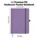 Jubiluu Carnet cartonné A6 premium avec marque-page, pages lignées, 100 g/m² - Lavande pâle image 2