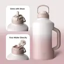 Bottle Bottle RVS vacuüm geïsoleerde sportfles, dubbele deksels inclusief rietjesdeksel, 1,8 L (61 oz), kleur kleurlopend roze, Nieuwjaarsverkoop, top cadeau-ideeën image 3