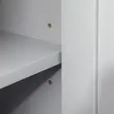 kleankin Under Sink Cabinet, Bathroom Vanity Unit, Pedestal Under Sink Design, Storage Cupboard with Adjustable Shelf, Grey image 8