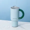 JORDAN&JUDY Subor Double-Wall Steel Tumbler with Straw, Large Capacity Car Water Tumbler, High-Quality Ice Cup Green (920ml) image 8