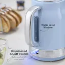 Swan Retro Revive Jug Kettle, 1.7L, Rapid Boil, Easy Pour, 3KW, Vintage, Coated Stainless Steel, Blue with Chrome Accents - SK19025BLU image 3