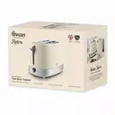 Swan Retro Revive 2 Slice Toaster, Hidden Cord Storage, Vintage, Variable Width Slots, 930W, Coated Stainless Steel, Cream with Chrome Accents - ST19028C image 6