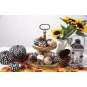 Marrybox Fall Decorative Pumpkins Plush Navy/Hessian/White 12pcs image 3