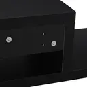 HOMCOM Floating TV Unit, Wall Mounted TV Stand with Open Shelf and 2 Cable Holes, Entertainment Unit for Living Room, Black image 7