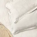 Yard Pillowcase Pair Hebden Stripe Reversible 100% Cotton Natural image 1