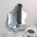 1 piece PVC mirror with irregular wave acrylic film, room decoration aesthetic mirror 21*30cm image 2