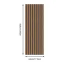 Murgall Black Slatted Wood Grain Peel and Stick Wallpaper 60x508cm 1 Roll image 4