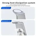 Rexsun 3 in 1 Wireless Charger, 22W Fast Charging Station Desktop Wireless Charging, Aluminum Alloy, Phone and Watch Charger Stand for iPhone Air/17/16/15/14/13/12/11/Pro Max/X/8, Apple Watch, Adapter Not Included, T6, Silver image 7