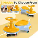 Neuleb Voiture électrique 12 V avec pédale, batterie rechargeable, trottinette 2-en-1, 3 vitesses, vitesse max. 5 km/h, anti-basculement, haut-parleur musical et roues lumineuses, charge max. 72 kg, cadeau pour enfants de 3 ans et plus, Bleu image 2