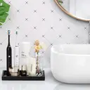 JORDAN&JUDY 2-Pack Black Marble Pattern Silicone Tray, Premium Texture, Practical image 1