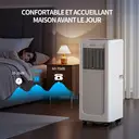 ELECCI Climatiseur Mobile 6000 BTU (1,8 kW), 4-en-1 Refroidissement/Déshumidification/Ventilation/Sommeil, Télécommande, Minuterie 24h, 16–30°C, Filtre Lavable, Kit Fenêtre, R290, Classe A image 8