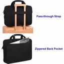 Laptop Bag 15.6 Inch Large Laptop Bag Messenger Bag Briefcase Shoulder Bag Men Premium Waterproof Business Work Bag Messenger Bag for Travel Teacher University Work - Black， New Year Sale ， Top gift picks image 3