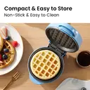 ochama Mini Gaufrier 550W Antiadhésif, Cuisson Uniforme Double Face, Appareil à Petit-Déjeuner Compact pour Gaufres Maison, Cuisine et Goûter image 3