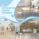 ZONEKIZ Kids Table and Chair Set, Toddler Table with 2 Chairs, 3 Pieces Toddler Activity Furniture Set for Bedroom, Nursery, Playroom, Grey image 1