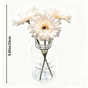Yuejia 3Pcs 9.05in/23cmArtificial Silk Gerbera Flowers Wedding Home verandahs Table Decor Fake Daisy Chrysanthemum Party Home Decoration(champagne) image 7