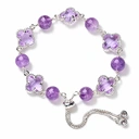 VoxorAI L8 [Cristal violet argent] Bracelet, Bracelet en améthyste naturelle, Création originale faite main à faire soi-même, Bracelet en cristal tendance et haut de gamme image 0