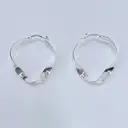 40mm Silver Twisted Hoop Earrings for Women – Bright Silver Plated Wavy Rope Design, Modern Large Geometric Statement Hoops image 2
