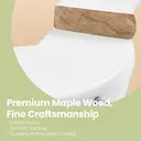 Wooden Hanger, 44.5x23x1.2cm, White/Silver, Set of 10 image 4