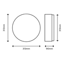 Philips Ceiling Light LED Luminaire Doris Bathroom Warm White 17W Chrome D:31.3cm image 7