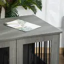PawHut Dog Crate Furniture End Table, Pet Kennel for Small and Medium Dogs with Magnetic Door Grey image 7