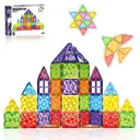 XINQIYUAN Qiyuan Jouet Éducatif Blocs de Construction Magnétiques Surface Diamant 7.5cm 108pièces [Mélange aléatoire – Couleurs issues uniquement de la photo principale] image 0