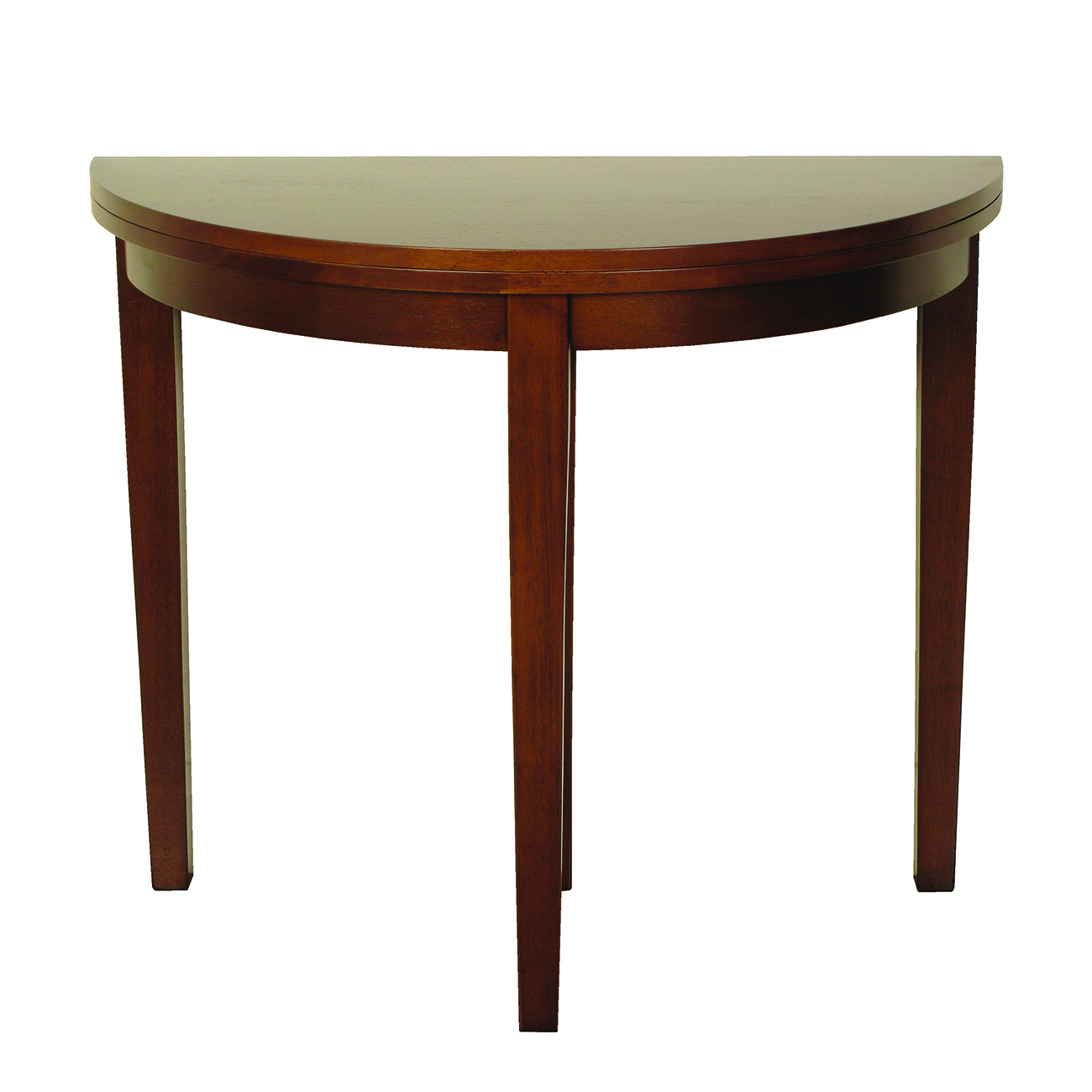 Dining & Console Table Hanover Round/Half Moon Extendable Walnut D:90cm image 1