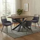 Dining Table Nevada Rectangle Walnut/Black 85x150cm image 0