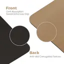 MISS LULU Good Nite Yoga Matte, tapis en liège antidérapant, tapis de yoga, de gymnastique, de sport, de fitness, d’entraînement, 183 x 61 x 0,6 cm, tapis en liège durable (marron/noir) image 3