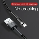 Baseus 2A Cafule USB for USB-C Cable - 2M - Grey/ Black image 6