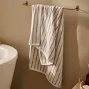 Yard Bath Towel Hebden Narrow Stripe Mole 70x130cm image 0