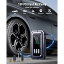 UTRAI JS-30 7000A Starthilfe Powerbank, 12V Autostarthilfe mit Luftpumpe Kompressor, OBD2 Fehlerauslesegerät, 160W DC Ausgang, LED Campinglicht & 18W Schnellladung – Für PKW, SUV, 14L Diesel & Hybrid image 2