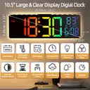 HATITANG PH-03 10.5" Digital Wall Clock Black image 5