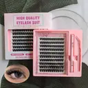 MeoMagic Kit de extensions de cils Classic avec pinces à épiler et colle, 10 lignes - WM6 image 0