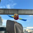 Simulation Flying Bird Motorcycle – Wind-Powered Car Ornament with Realistic Flapping Wings, Aerodynamic Design for Sunroof, Window & Handle Use (red)，red image 4