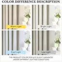 PONY DANCE Blackout Curtains with Eyelet, 2 Panels W140xL175cm (W55xL69inch), Light Beige image 3