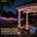 Vivreal Solar-LED-Lichterkette mit Kupferdraht, 2er-Set, 12 m (39,4 ft), 120 LEDs, Mehrfarbig, wasserdicht, für Garten, Terrasse und Feiertagsdeko, Neujahr-Action, Top-Geschenkideen image 7