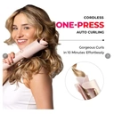 TYMO CurlGo Cordless Automatic Curling Iron, Portable Hair Curler, Beach Waves Curling Wand, 3 Temp Settings, Rechargeable & Dual Voltage, Pink, HC520P, Top Gift Picks image 4