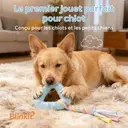 Blinkit Jouet pour chiot à tirer et macher triangulaire avec corde en tissu - Bleu  image 1