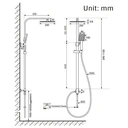 Auralum Système de douche en acier inoxydable, ensemble de douche pluie, panneau de douche de massage avec douchette à main image 3