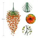 4Pcs 29.5in/75cmArtificial Flowers for Outdoors,Fake Plant Spring Summer Decor, No Fade Faux Flower for Front Door Porch Planter Patio Yard Garden(orange) image 6