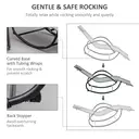 Outsunny Zero Gravity Rocking Lounge Chair Rattan Effect Patio Rocking Chair w/ Removable Pillow Recliner Seat Breathable Texteline - Grey image 3