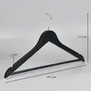 Key Product Selling Point  Premium Craftsmanship: High-quality solid wood with smooth lacquered finish  Sturdy & Durable: Reinforced wooden frame for heavy garment support  Wide Shoulder Design: Broad shoulder flare maintains garment shape  360° Swivel Hook: Chrome-plated hook for multi-directional access  Versatile & Elegant: Sophisticated solution for wardrobe organization  imageimageimageimageimage  Materials & Craftsmanship Crafted from select solid hardwood, these hangers undergo precision  image 4